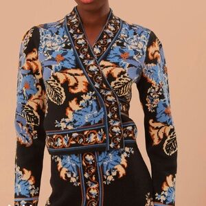 NWT Farm Rio Knit Wrap Blouse